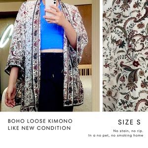 Boho flowy kimono - Size Small - Like NEW condition